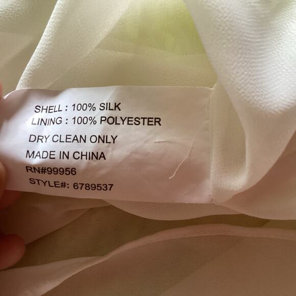 Shoshanna Isabel Mini Dress Silk Y2K Neon Yellow Houndstooth Preppy USA - Size 4 - Picture 10 of 11